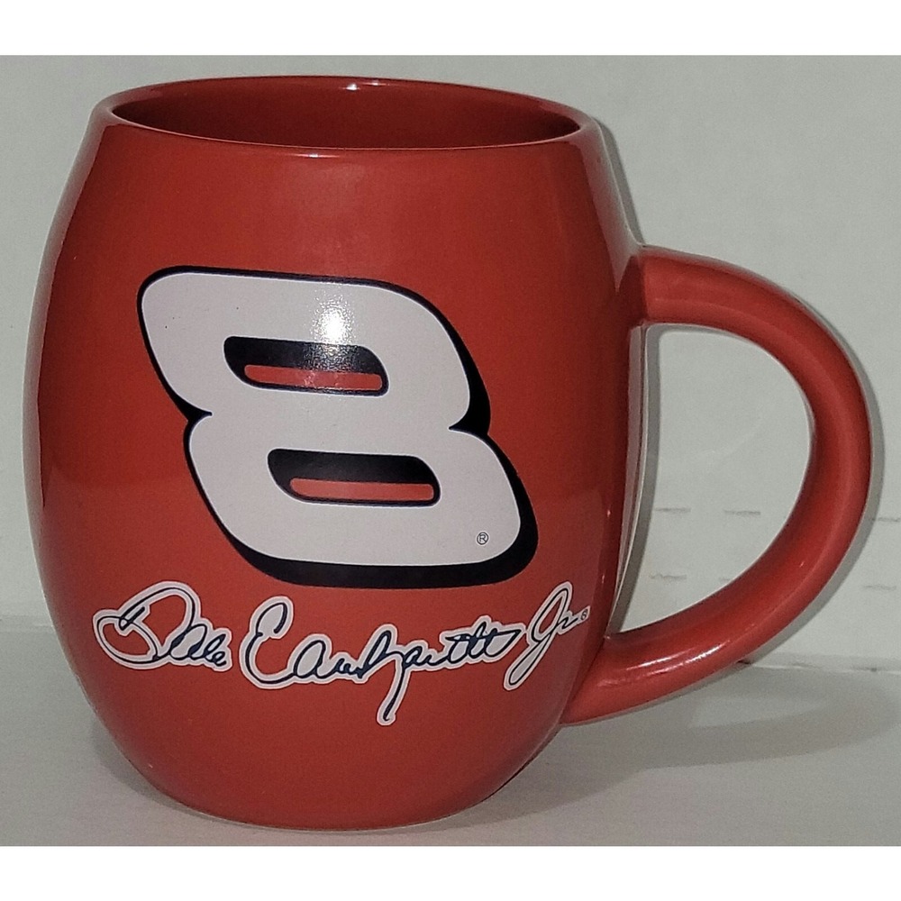 Dale Earnhardt‎ Jr Signature #8 NASCAR Red Coffee Mug